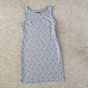 Sequined Floral Lace Pattern Dress